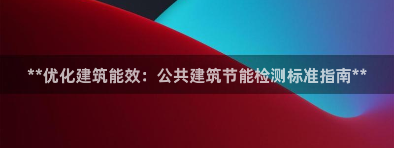 e尊国际是干什么的：**优化建筑能效：公共建筑节能检测标准指南**