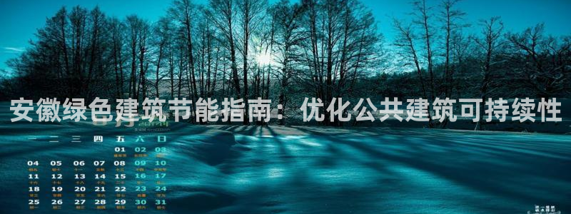 e尊国际7779：安徽绿色建筑节能指南：优化公共建筑可持续性