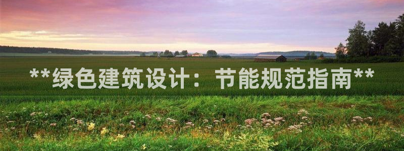e尊国际娱乐官网地址：**绿色建筑设计：节能规范指南**