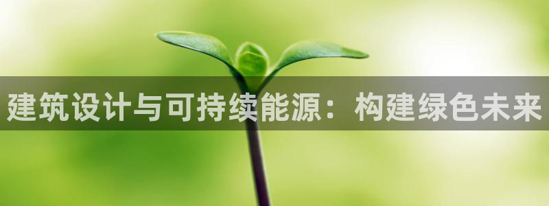 e尊国际官网·网址：建筑设计与可持续能源：构建绿色未来