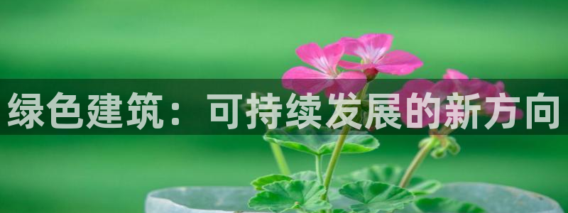 e尊国际app：绿色建筑：可持续发展的新方向