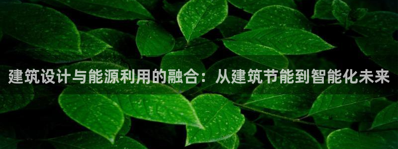 e尊国际娱乐官网下载：建筑设计与能源利用的融合：从建筑节能到智能化未来